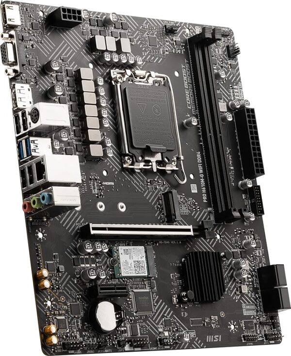 MSI PRO H610M-G DDR4 Intel H610 LGA 1700 Micro-ATX Motherboard with PCIe 4.0 and M.2 Slot - Image 3