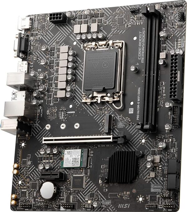 MSI PRO H610M-G DDR4 Intel H610 LGA 1700 Micro-ATX Motherboard with PCIe 4.0 and M.2 Slot - Image 2